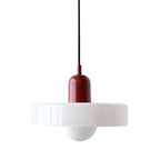 Suspension moderne avec abat-jour en verre coloré
