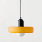 Suspension moderne avec abat-jour en verre coloré