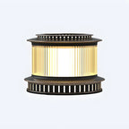 Lampe de poteau circulaire en métal noir pour bouchon de tambour