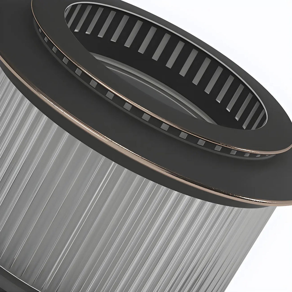 Lampe de poteau circulaire en métal noir pour bouchon de tambour