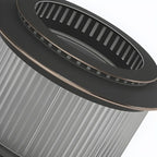 Lampe de poteau circulaire en métal noir pour bouchon de tambour
