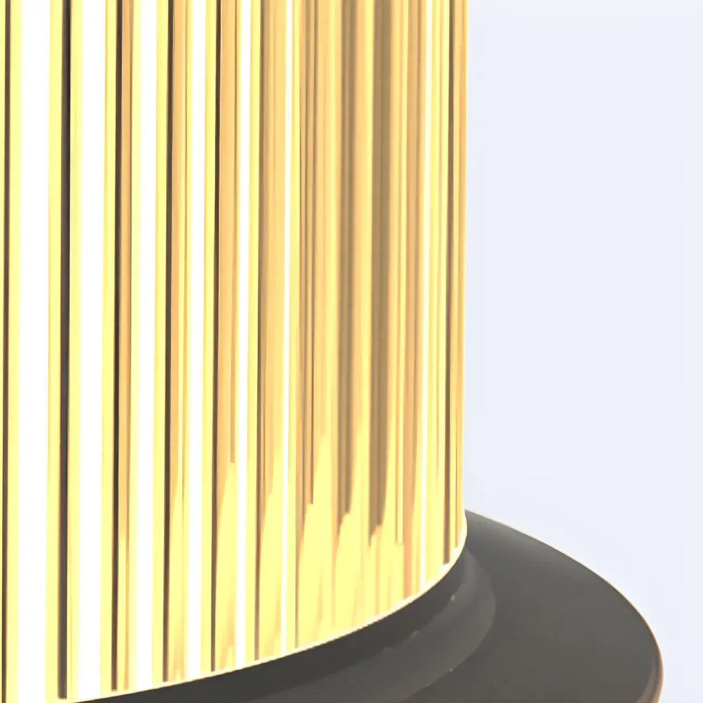 Lampe de poteau circulaire en métal noir pour bouchon de tambour