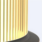 Lampe de poteau circulaire en métal noir pour bouchon de tambour