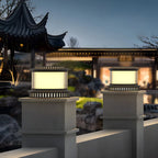 Lampe de poteau circulaire en métal noir pour bouchon de tambour