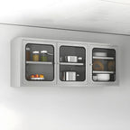 Élégante vitrine murale en acier inoxydable