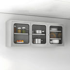Élégante vitrine murale en acier inoxydable