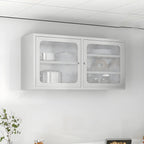 Élégante vitrine murale en acier inoxydable