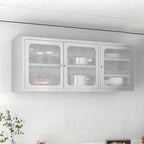Élégante vitrine murale en acier inoxydable