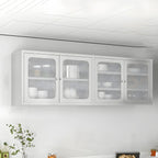 Élégante vitrine murale en acier inoxydable