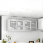 Élégante vitrine murale en acier inoxydable