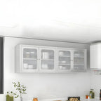 Élégante vitrine murale en acier inoxydable