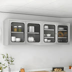 Élégante vitrine murale en acier inoxydable
