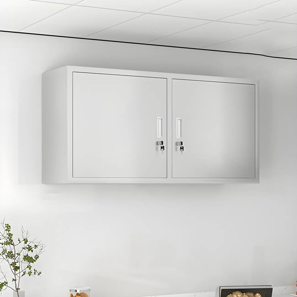 Élégante vitrine murale en acier inoxydable