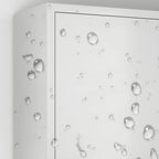 Élégante vitrine murale en acier inoxydable