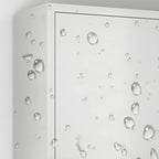 Élégante vitrine murale en acier inoxydable