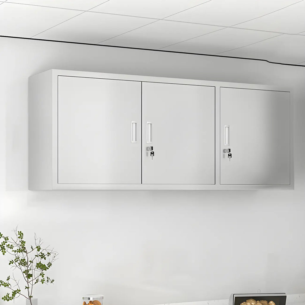 Élégante vitrine murale en acier inoxydable