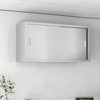 Élégante vitrine murale en acier inoxydable