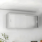 Élégante vitrine murale en acier inoxydable