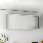 Élégante vitrine murale en acier inoxydable