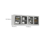 Élégante vitrine murale en acier inoxydable