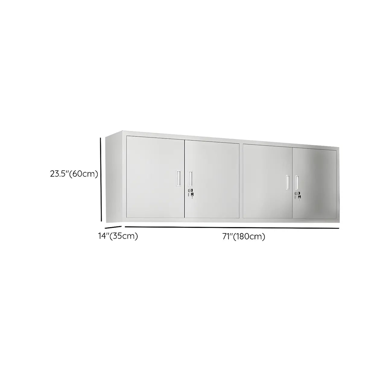 Élégante vitrine murale en acier inoxydable