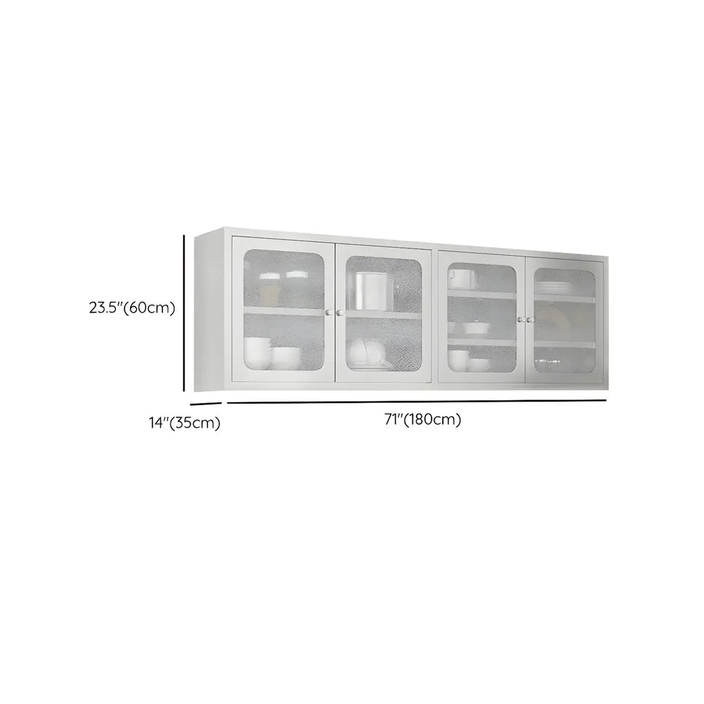 Élégante vitrine murale en acier inoxydable
