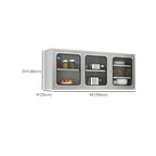 Élégante vitrine murale en acier inoxydable