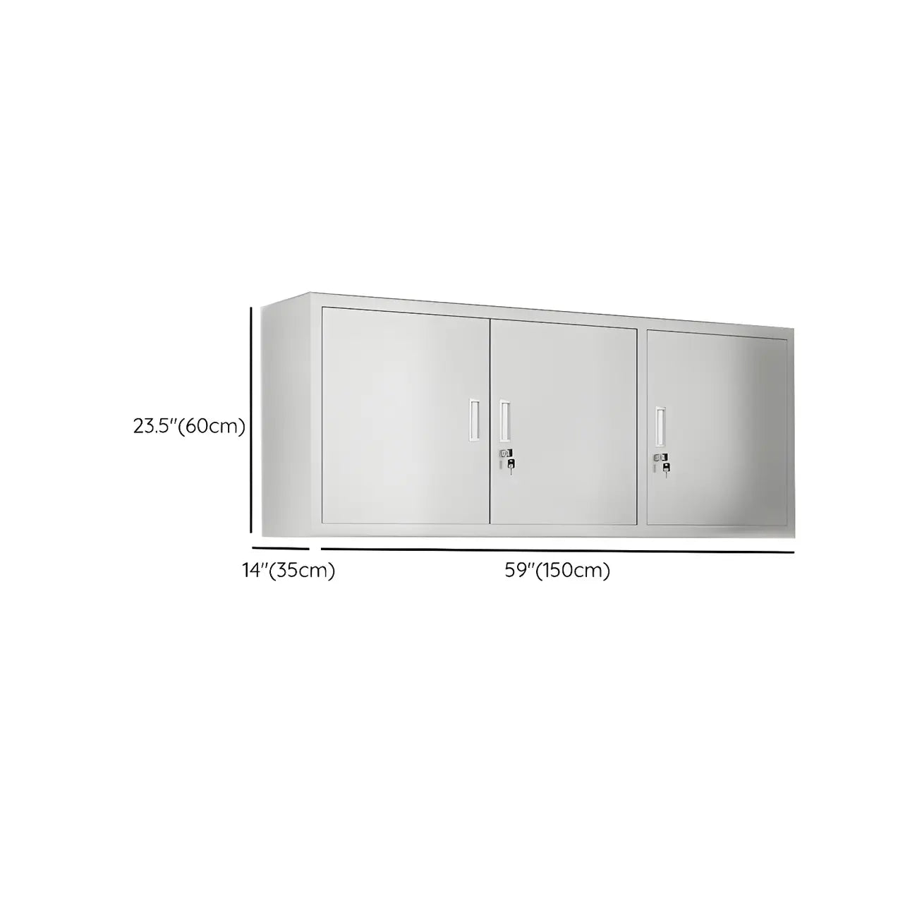 Élégante vitrine murale en acier inoxydable