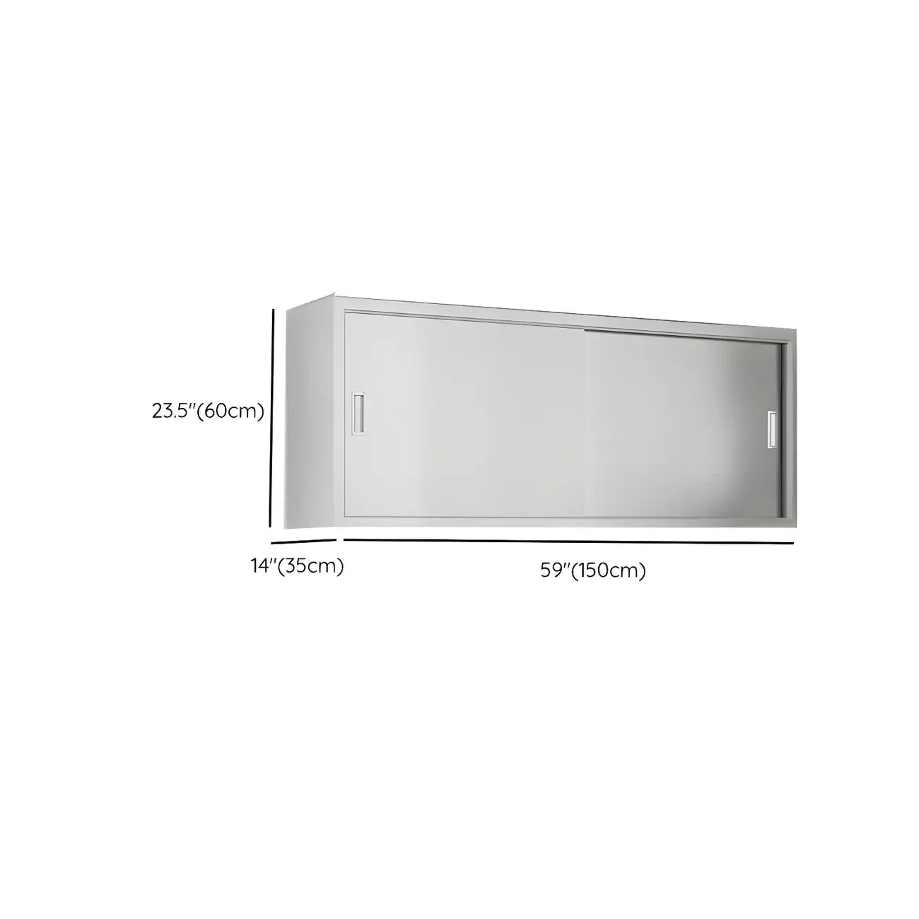 Élégante vitrine murale en acier inoxydable