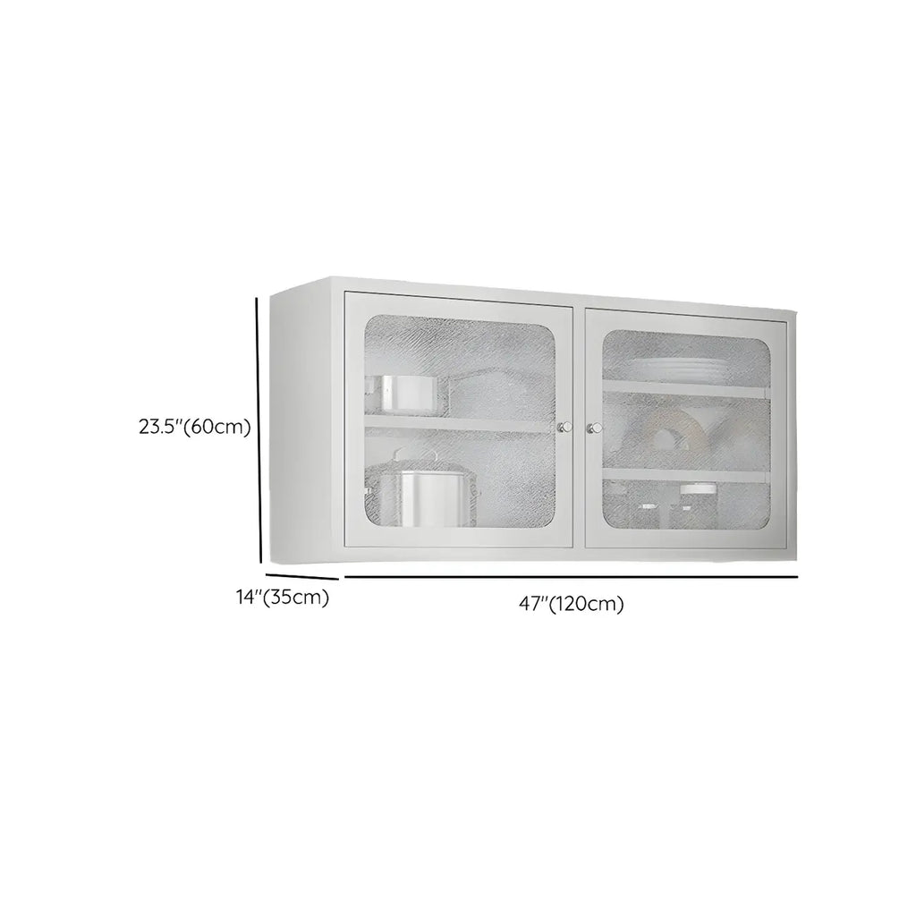 Élégante vitrine murale en acier inoxydable
