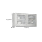 Élégante vitrine murale en acier inoxydable