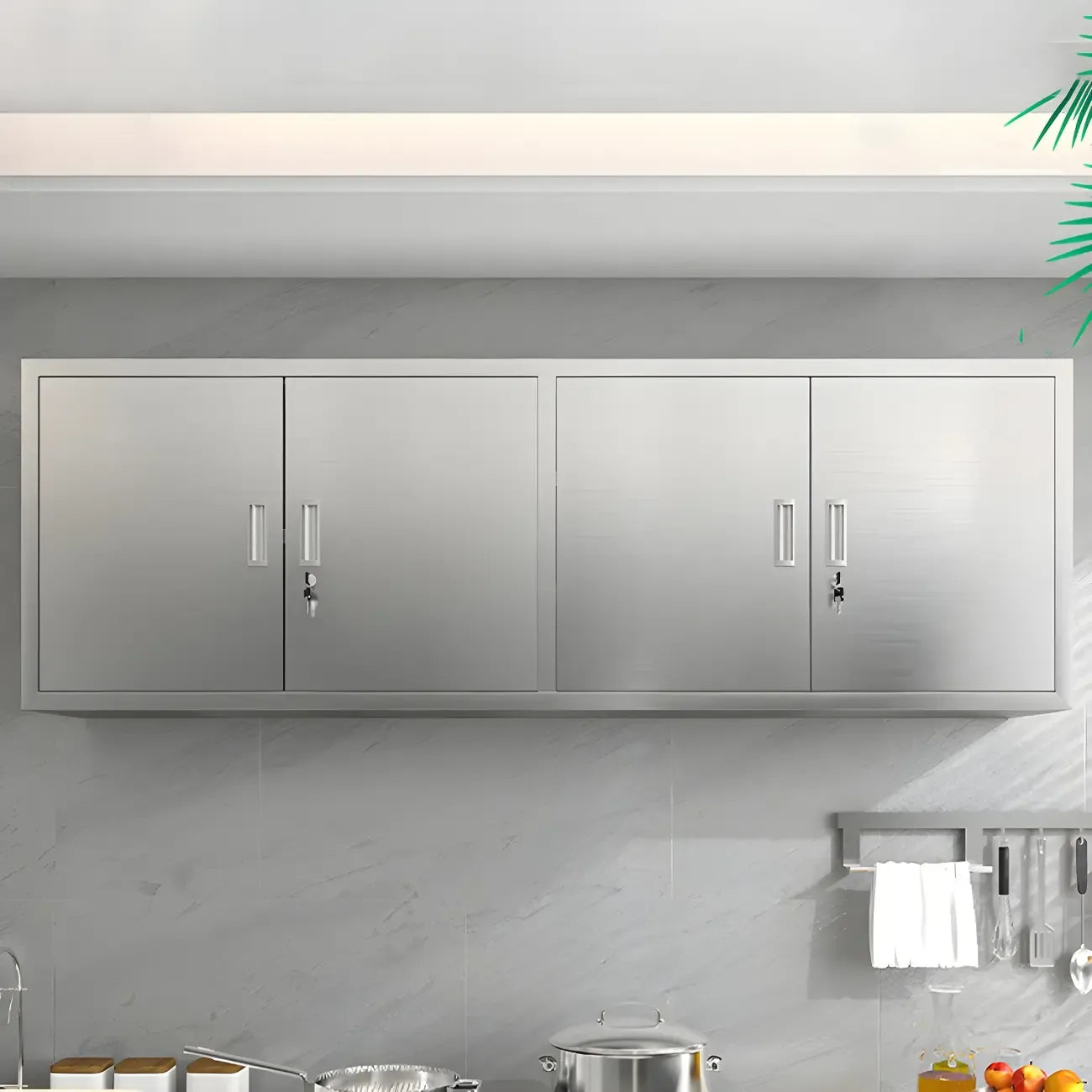 Pensile da Cucina in Acciaio Inox Regolabile