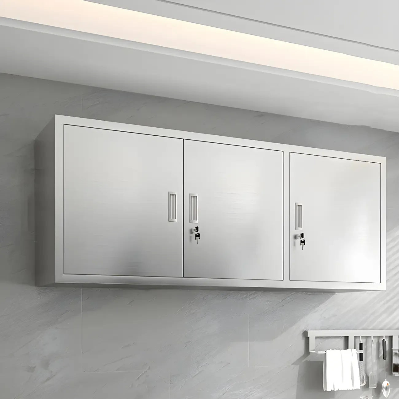 Pensile da Cucina in Acciaio Inox Regolabile