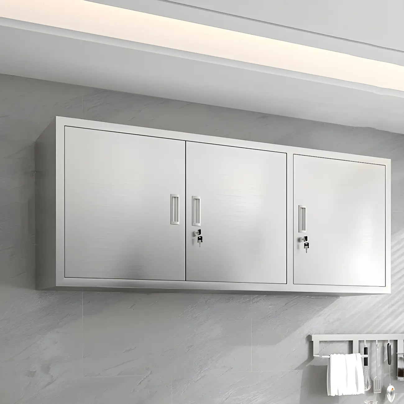 Pensile da Cucina in Acciaio Inox Regolabile