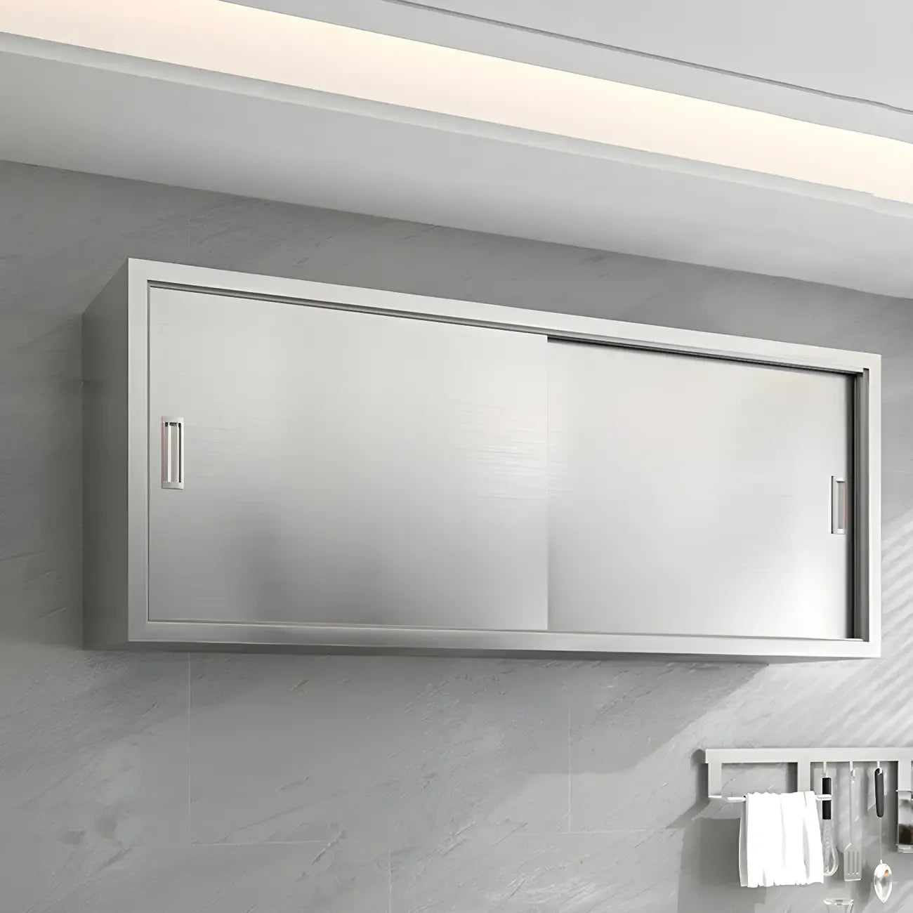 Pensile da Cucina in Acciaio Inox Regolabile