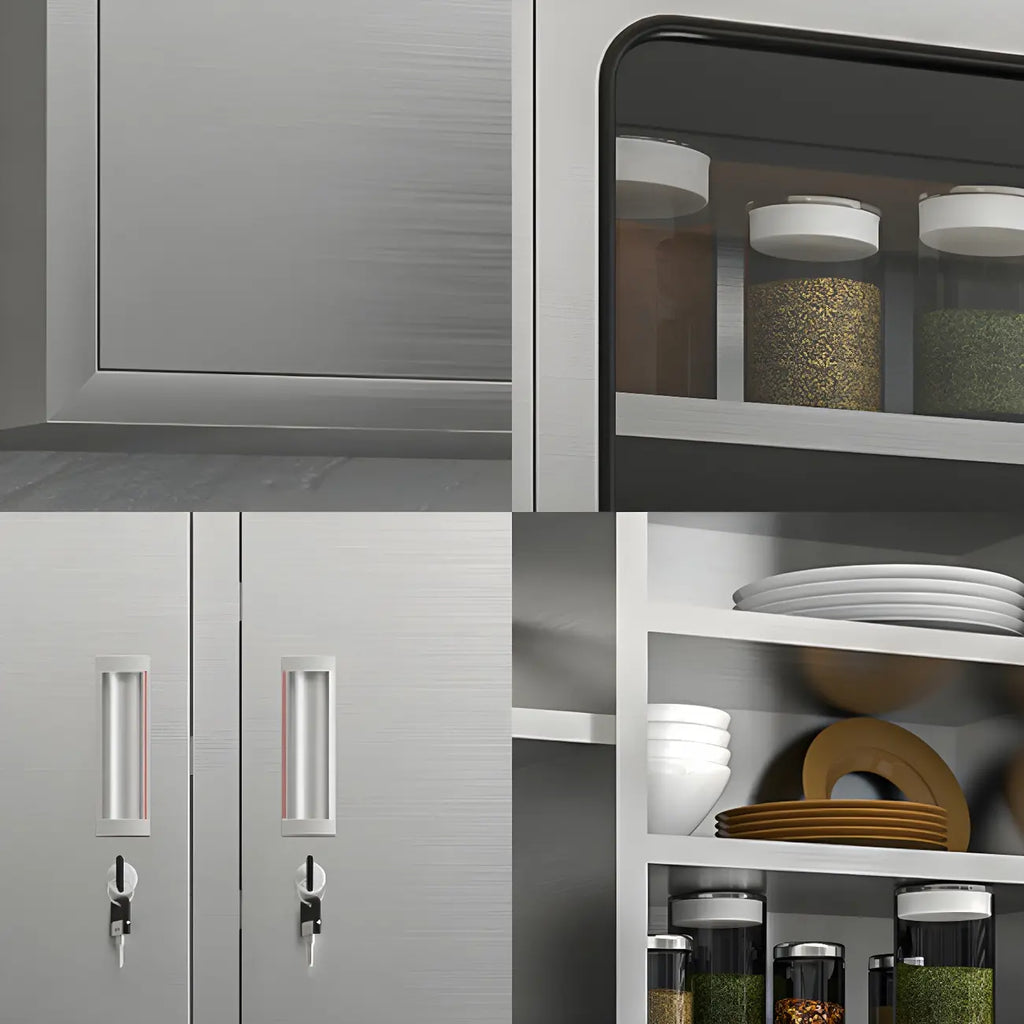 Pensile da Cucina in Acciaio Inox Regolabile
