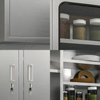 Pensile da Cucina in Acciaio Inox Regolabile