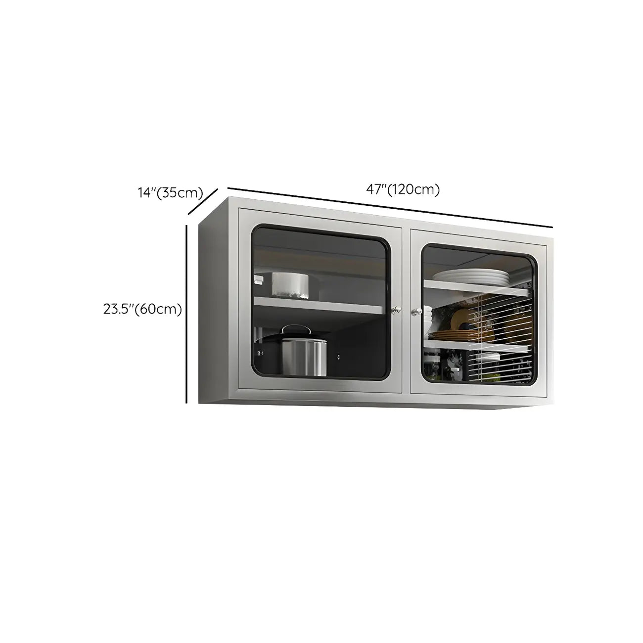 Pensile da Cucina in Acciaio Inox Regolabile