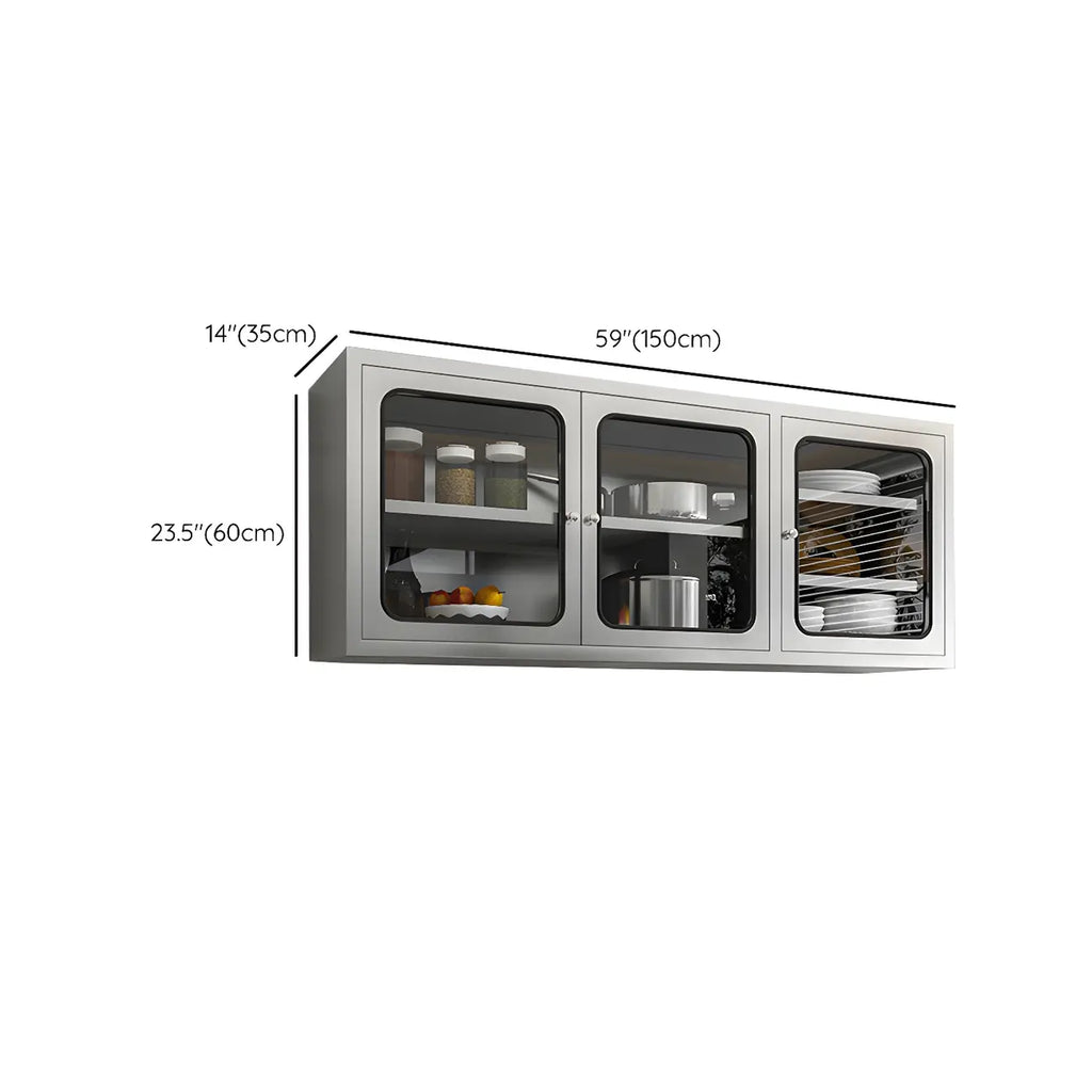 Pensile da Cucina in Acciaio Inox Regolabile
