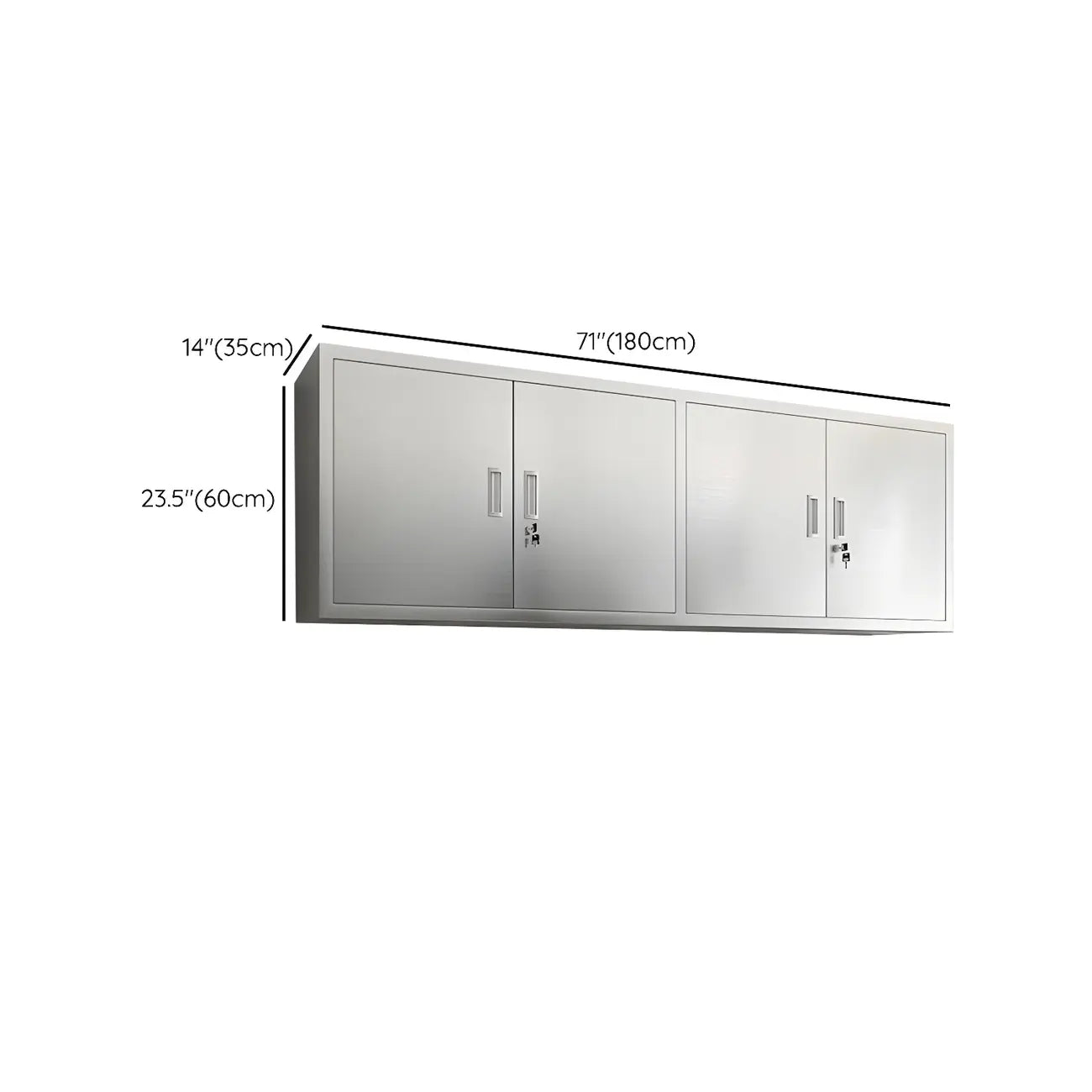 Pensile da Cucina in Acciaio Inox Regolabile