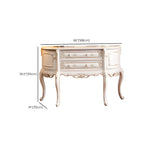 Console en bois blanc français avec tiroirs et revêtement anti-rayures