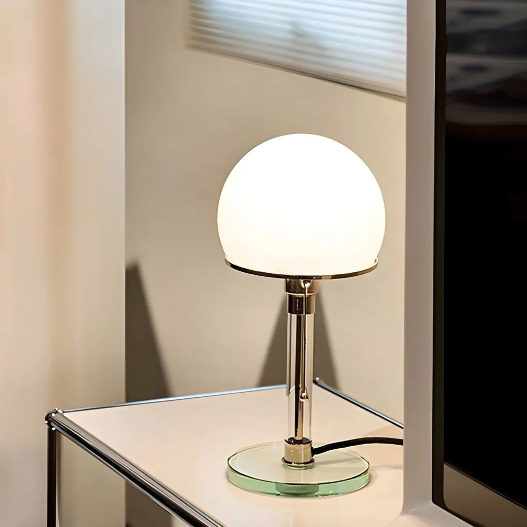 Lampe de table minimaliste en forme de dôme avec chaînette