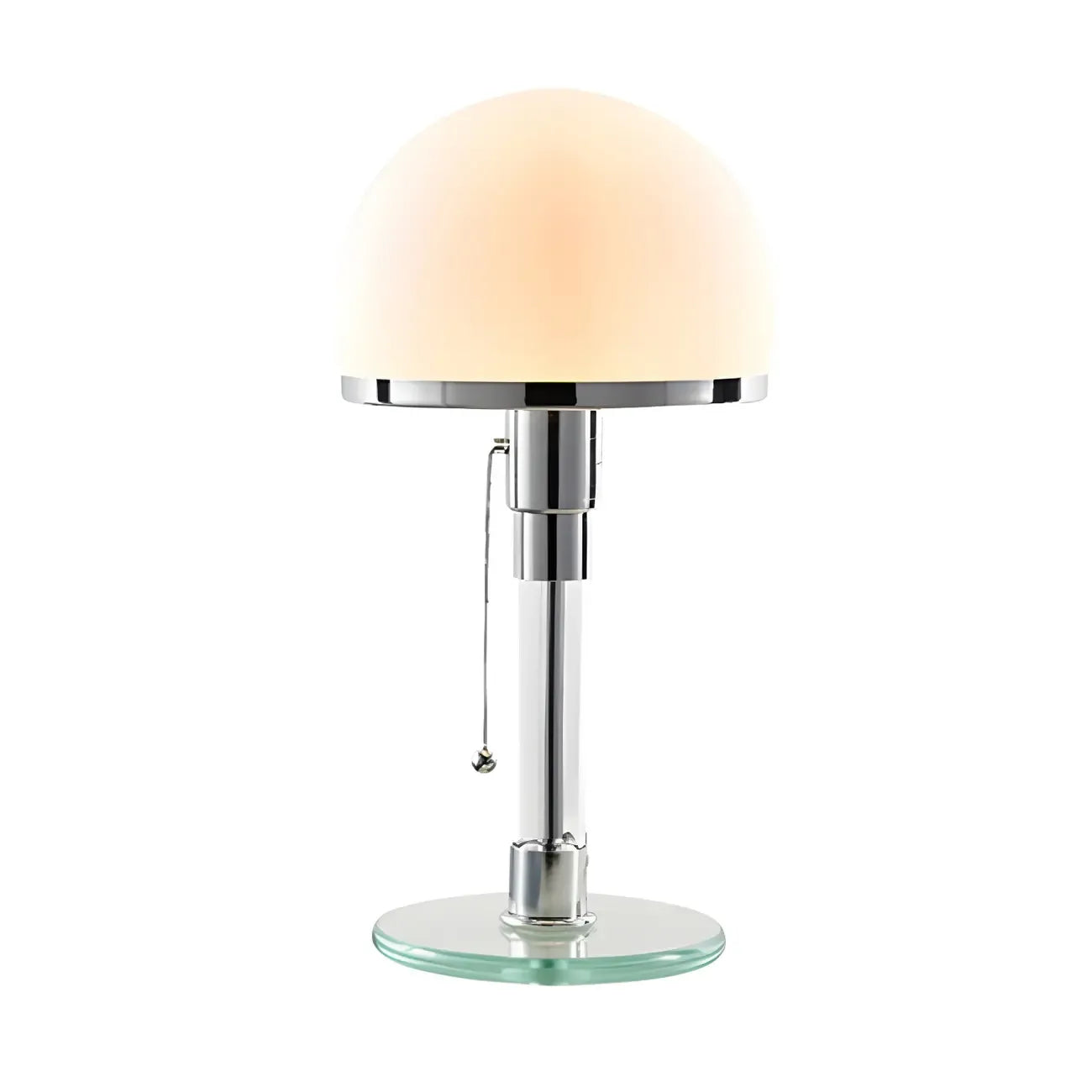 Lampe de table minimaliste en forme de dôme avec chaînette