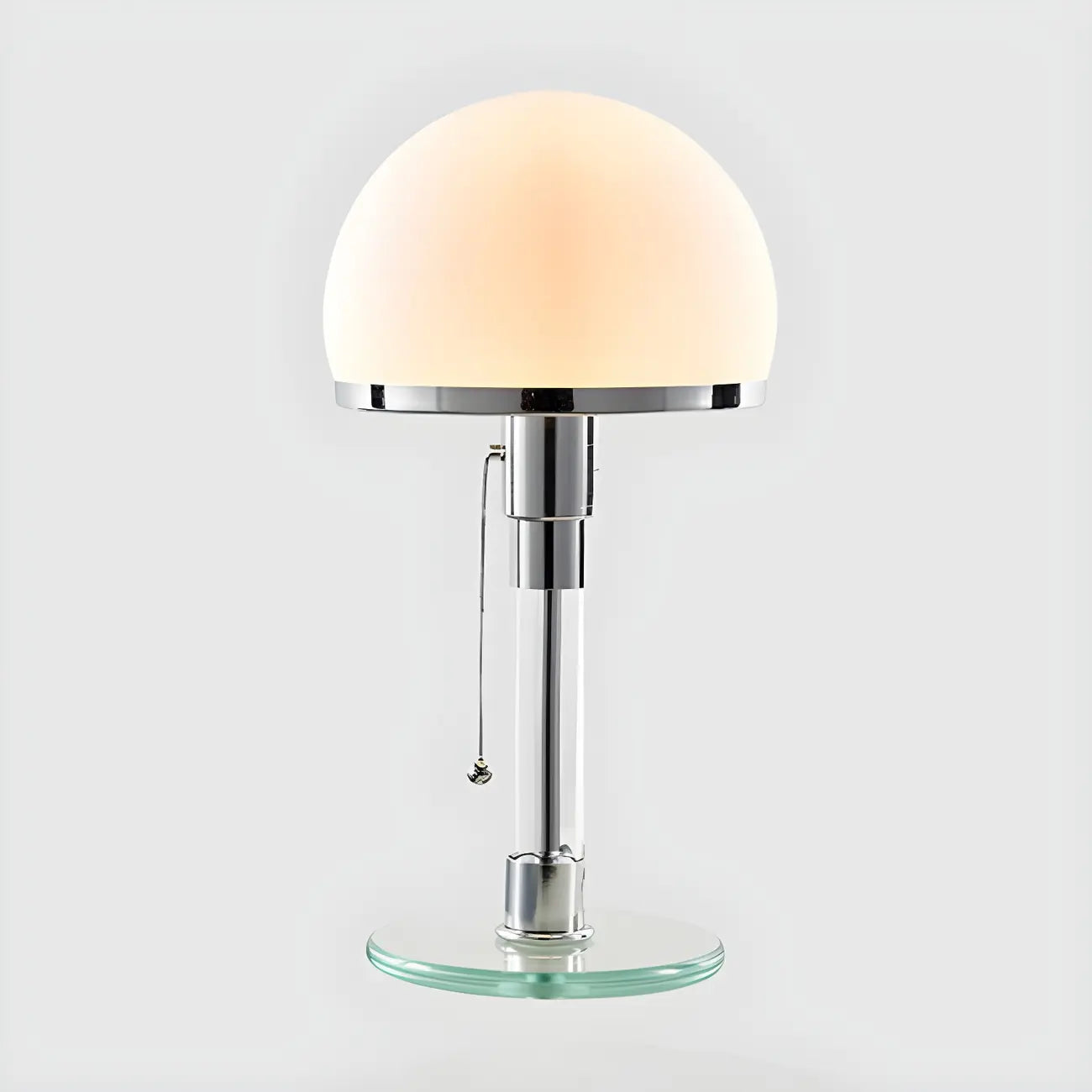 Lampe de table minimaliste en forme de dôme avec chaînette