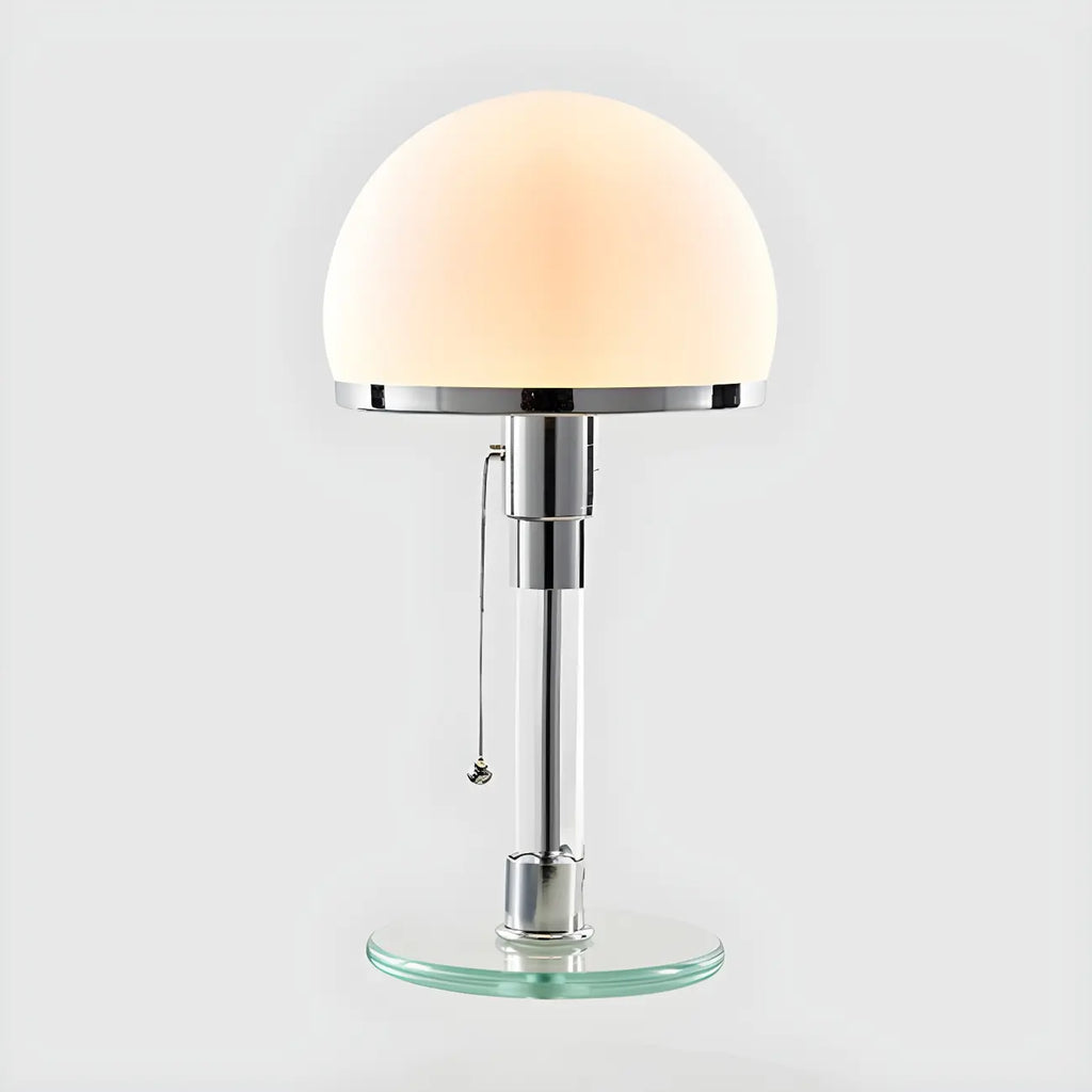 Lampe de table minimaliste en forme de dôme avec chaînette