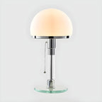 Lampe de table minimaliste en forme de dôme avec chaînette