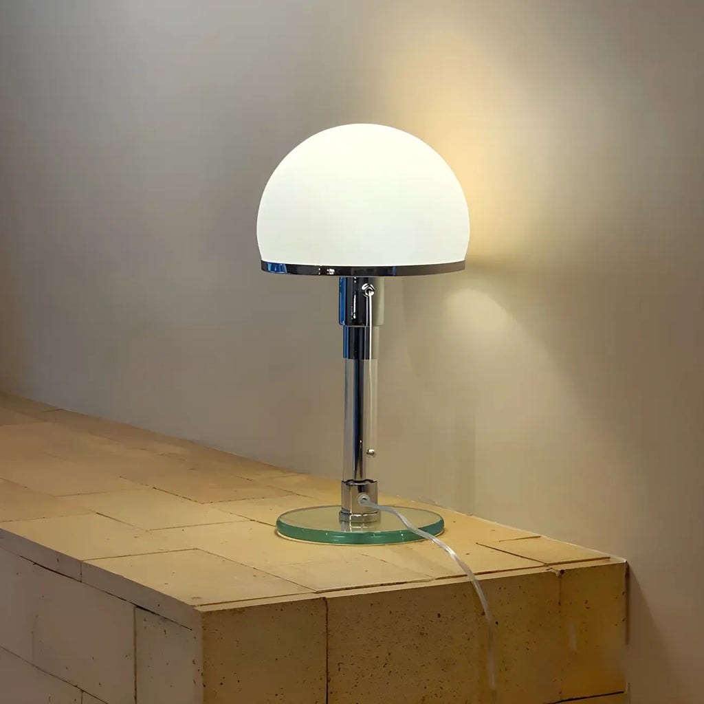 Lampe de table minimaliste en forme de dôme avec chaînette