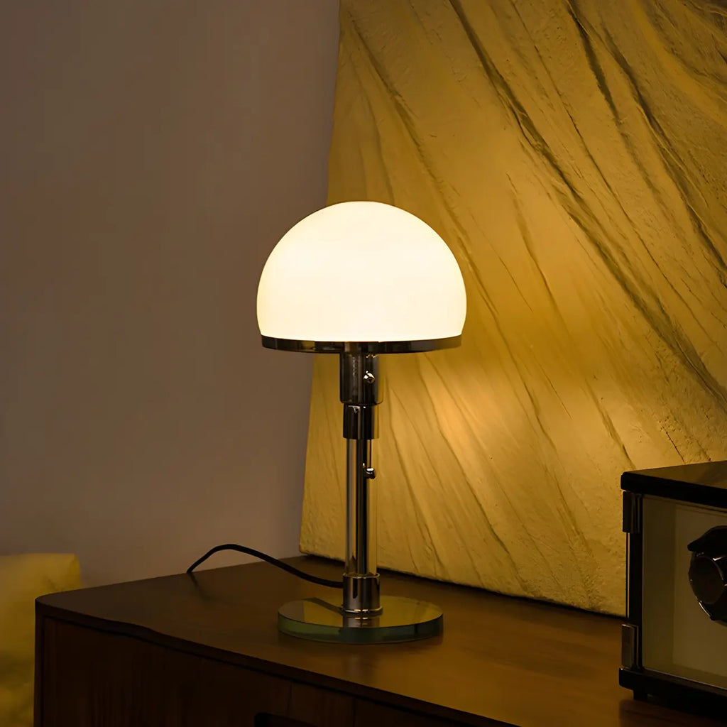 Lampe de table minimaliste en forme de dôme avec chaînette