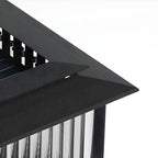 Lampadaires solaires extérieurs en métal noir creux