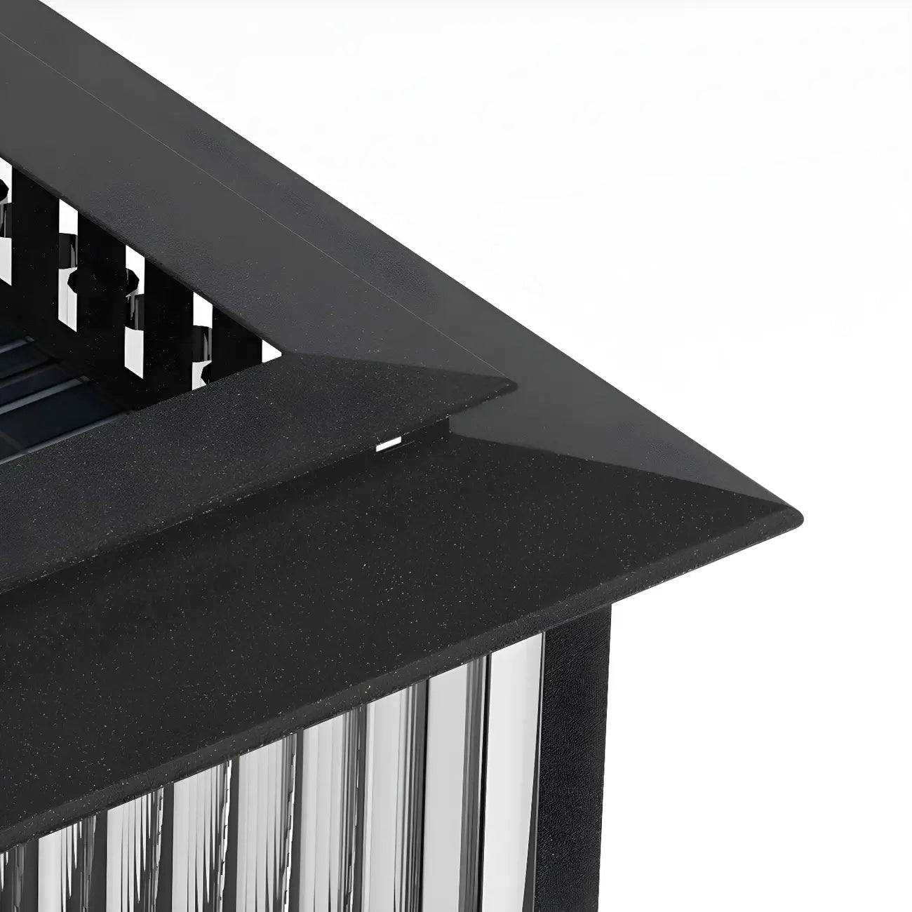 Lampadaires solaires extérieurs en métal noir creux